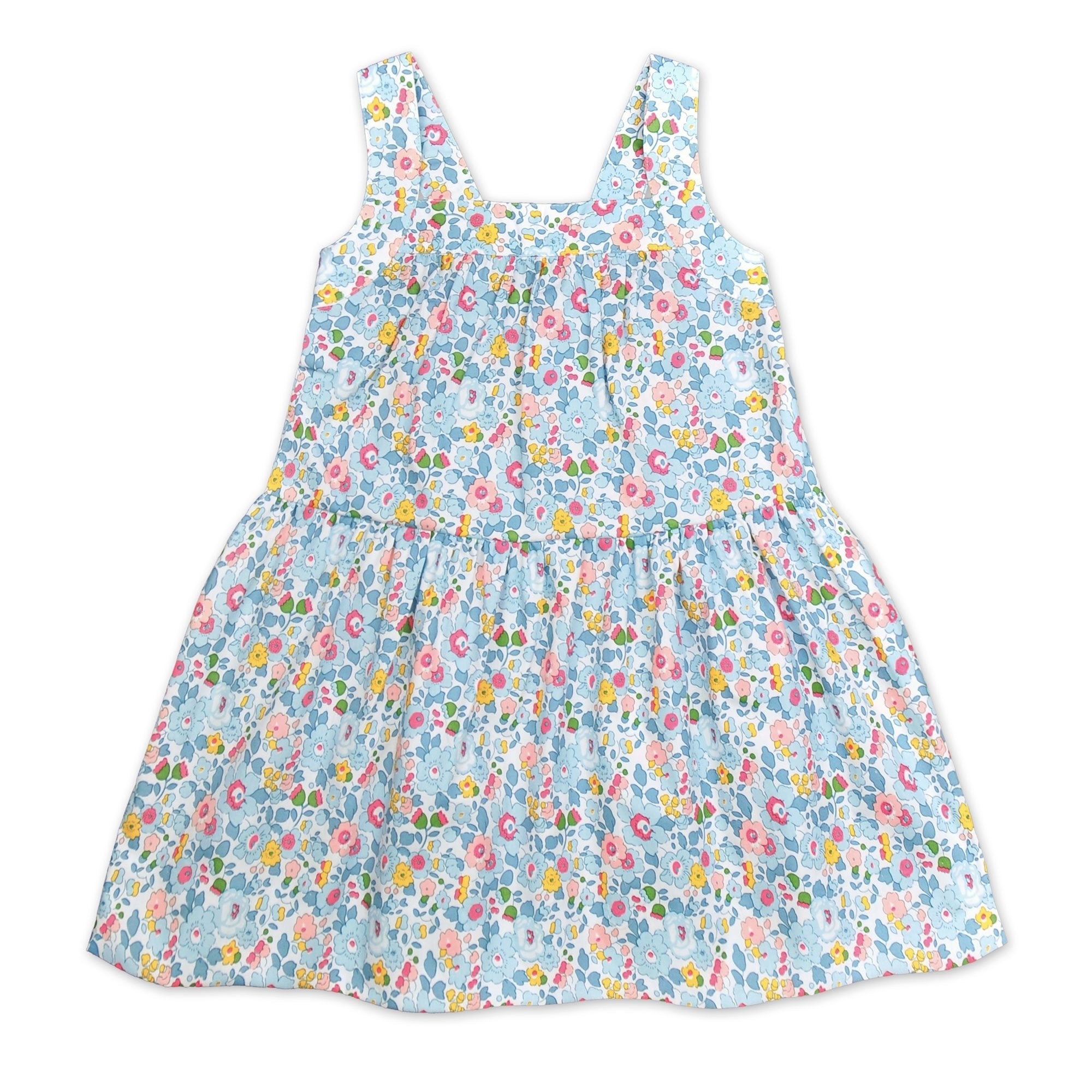 Camilla Dress In Pale Blue Liberty Print - Cou Cou Baby