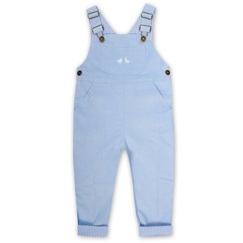 Corduroy Overalls In Pale Blue - Cou Cou Baby