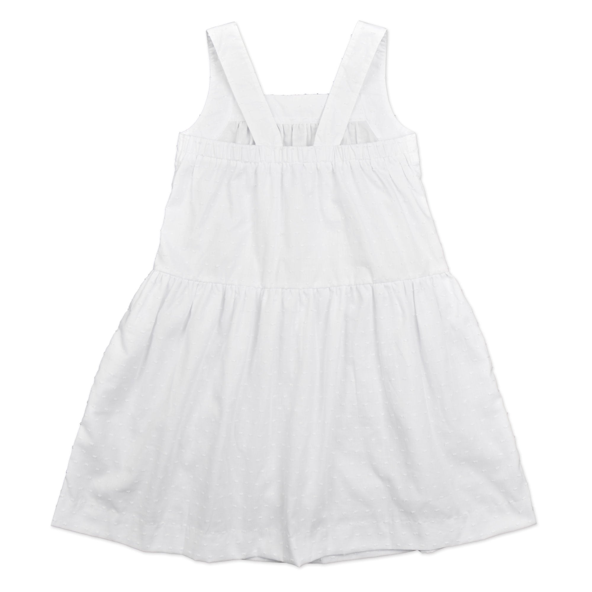 Camilla Dress In White Swiss Dot Cotton - Cou Cou Baby