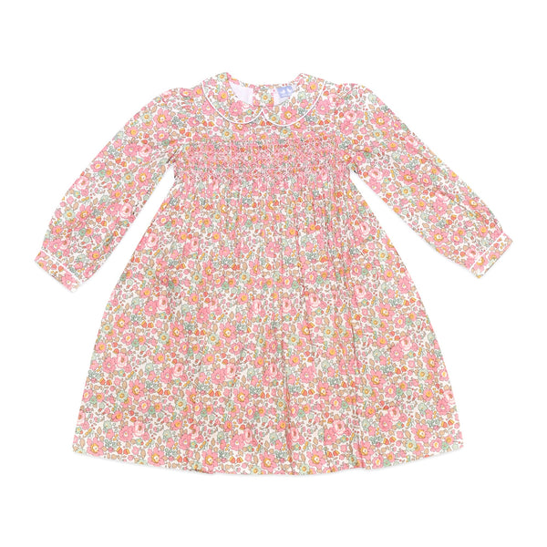 Chloe Pale Pink Liberty Print Smock Dress - Cou Cou Baby