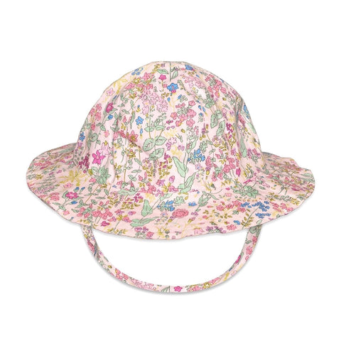 Florrie Hat In Pale Pink Floral - Cou Cou Baby