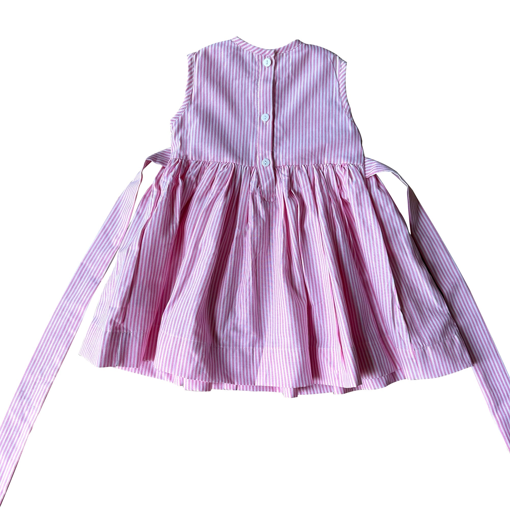 Bella Pink Pin Stripe Cupcake Smock Dress - Cou Cou Baby