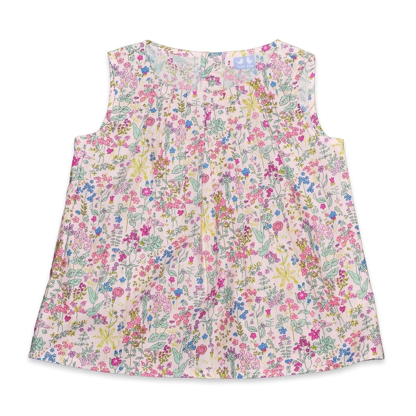 Florrie Hat In Pale Pink Floral - Cou Cou Baby