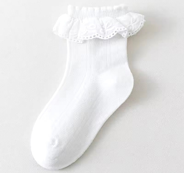 Eyelet Frilly Socks - Cou Cou Baby