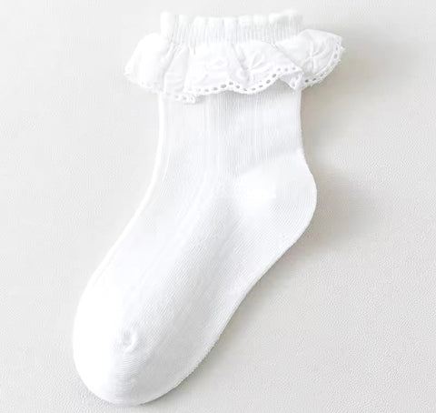 Eyelet Frilly Socks - Cou Cou Baby