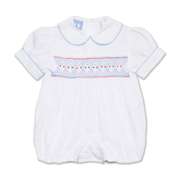 Tilly Cherry Smocked Romper No - Cou Cou Baby