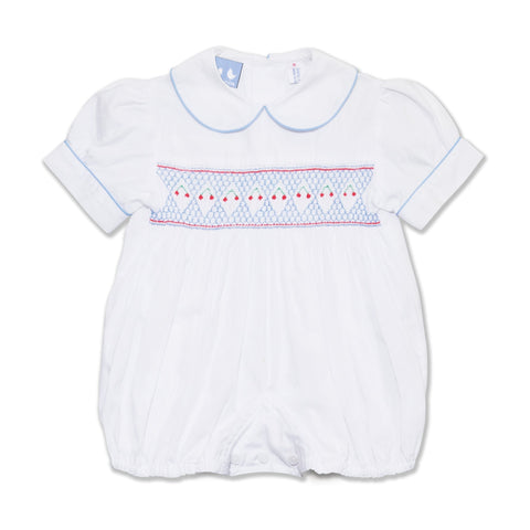 Tilly Cherry Smocked Romper No - Cou Cou Baby