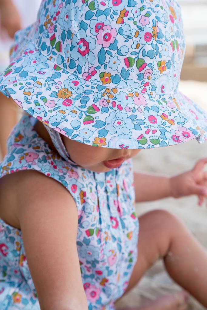 Florrie Hat In Pale Blue Liberty Print - Cou Cou Baby