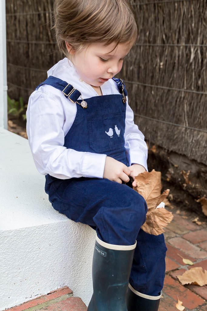 Corduroy Overalls In Navy - Cou Cou Baby