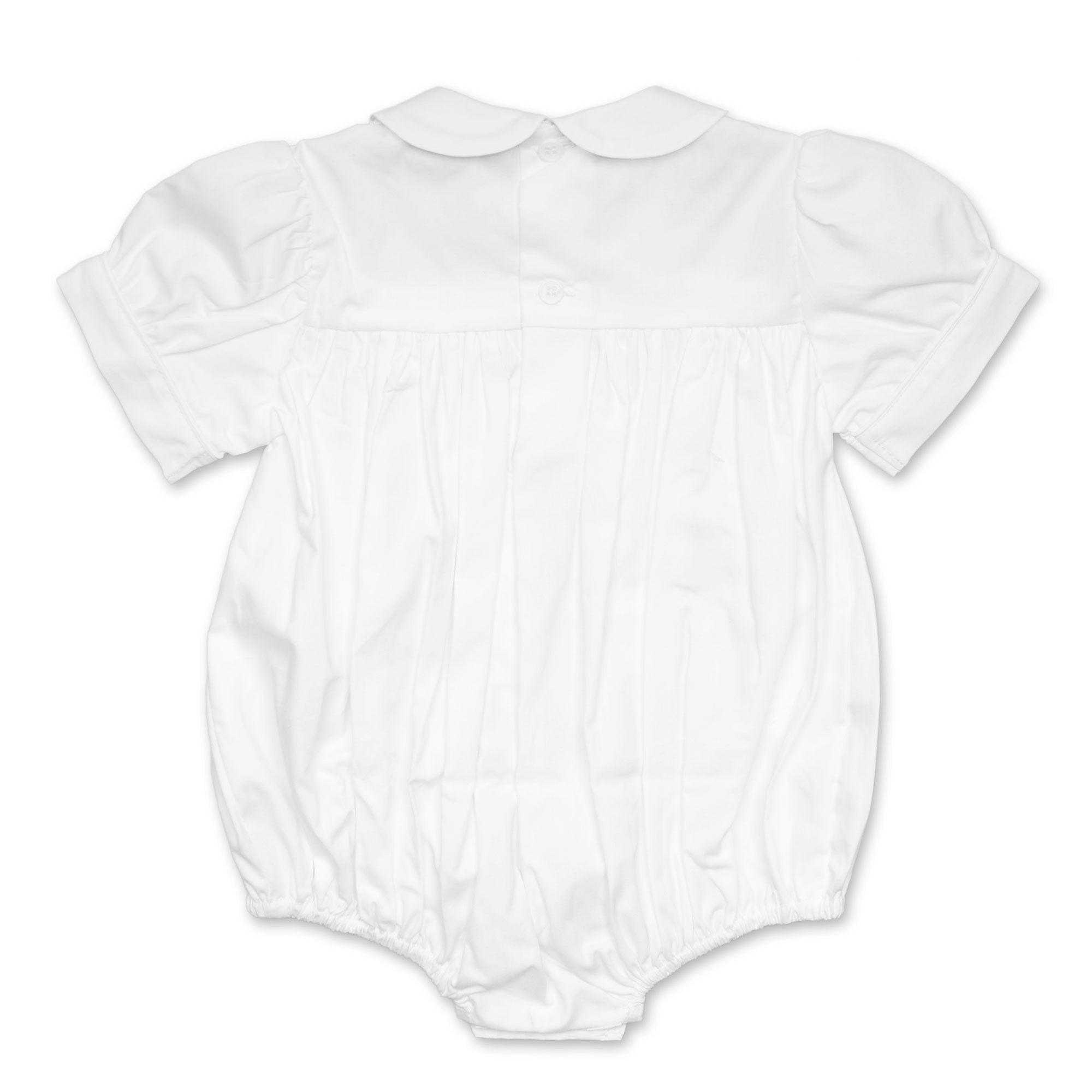 Tilly White Smocked Romper - Cou Cou Baby