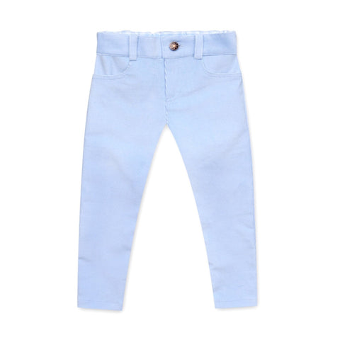 Corduroy Pants In Pale Blue - Cou Cou Baby
