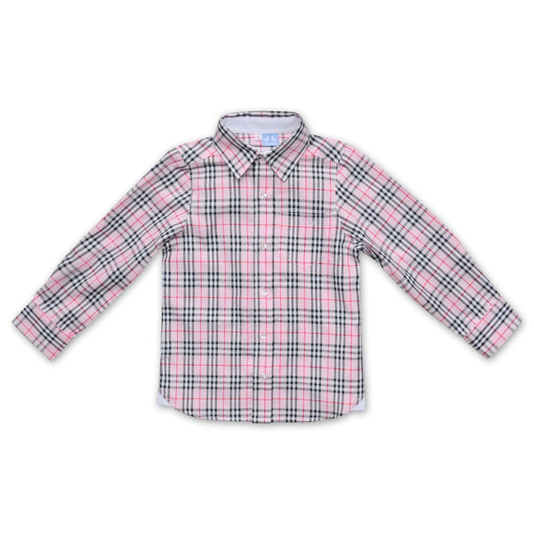 Pink, Red And White Oxford Shirt - Cou Cou Baby