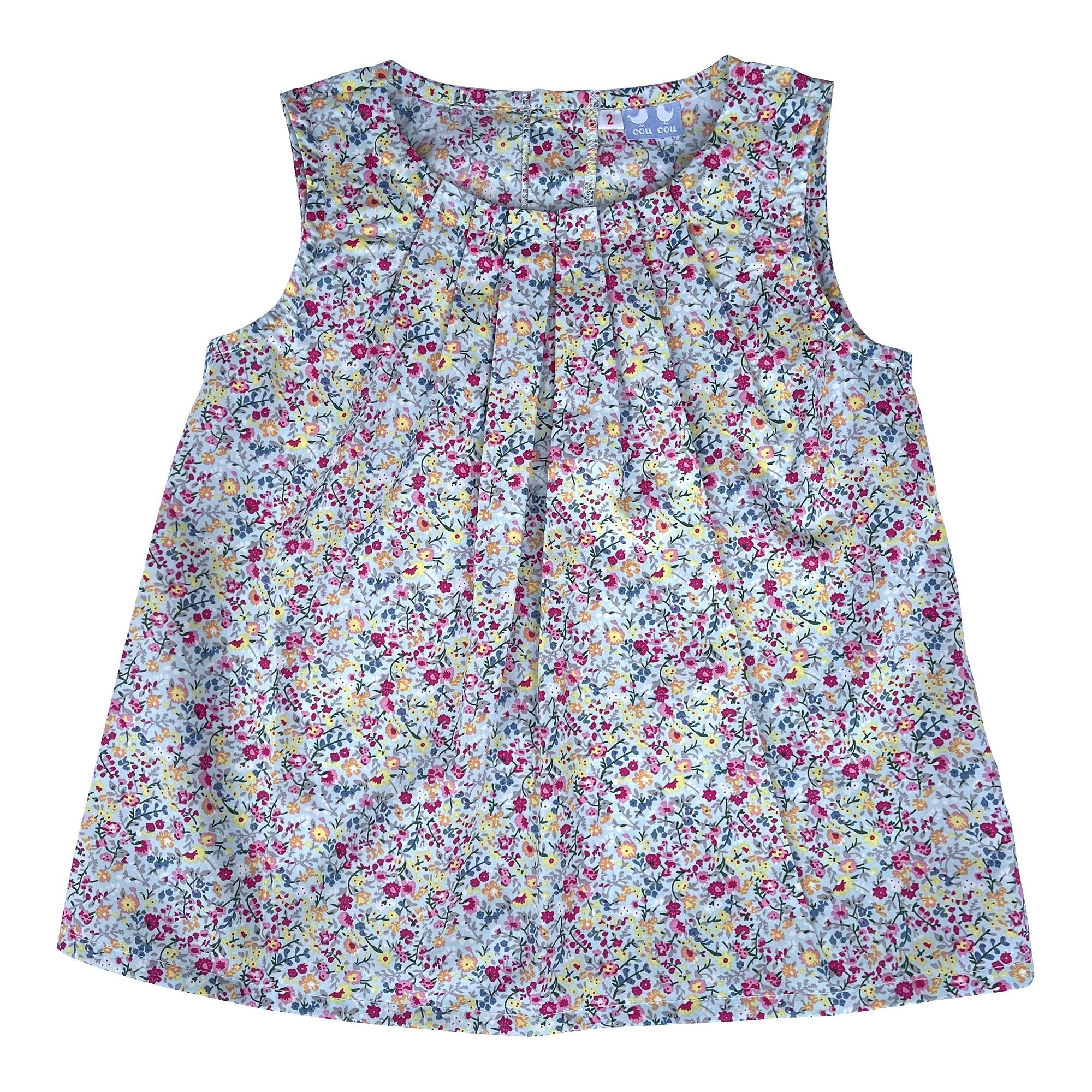 Florrie Tunic Top In Blue Floral - Cou Cou Baby