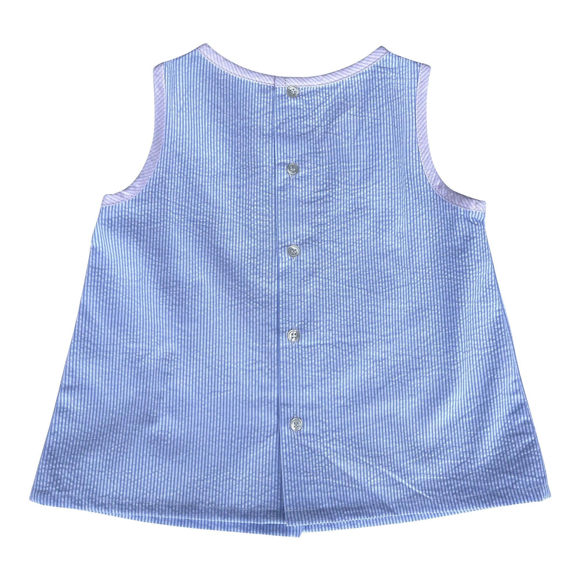 Florrie Tunic Top In Blue And White Pin Stripe - Cou Cou Baby