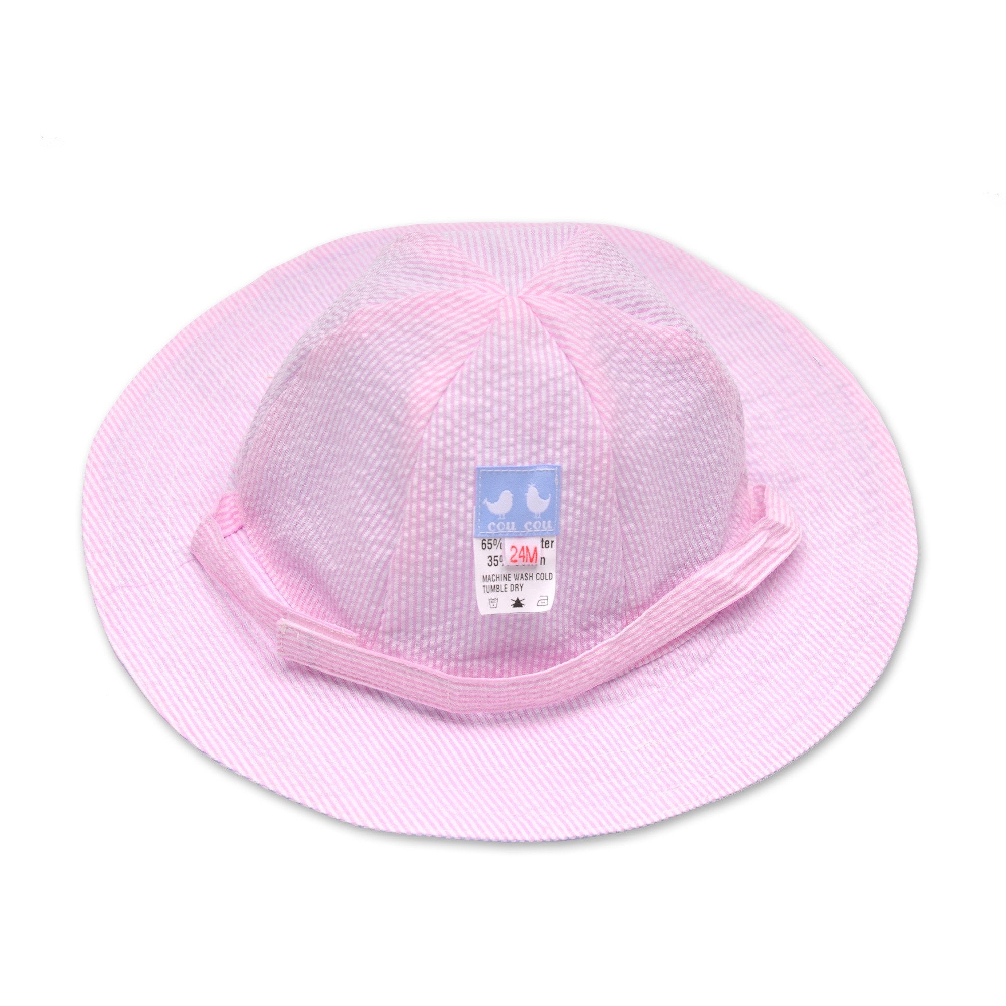 Florrie Hat In Blue And White Pin Stripe - Cou Cou Baby