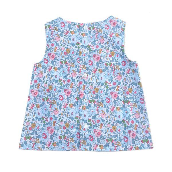 Florrie Tunic Top In Pale Blue Liberty Print - Cou Cou Baby