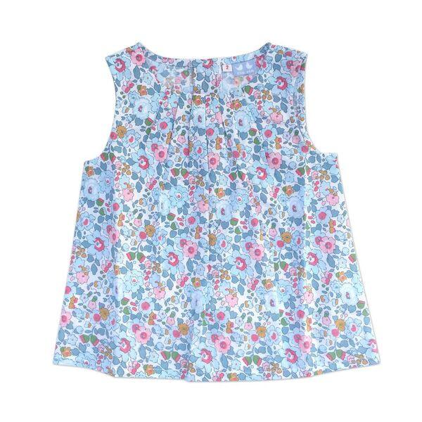 Florrie Tunic Top In Pale Blue Liberty Print - Cou Cou Baby