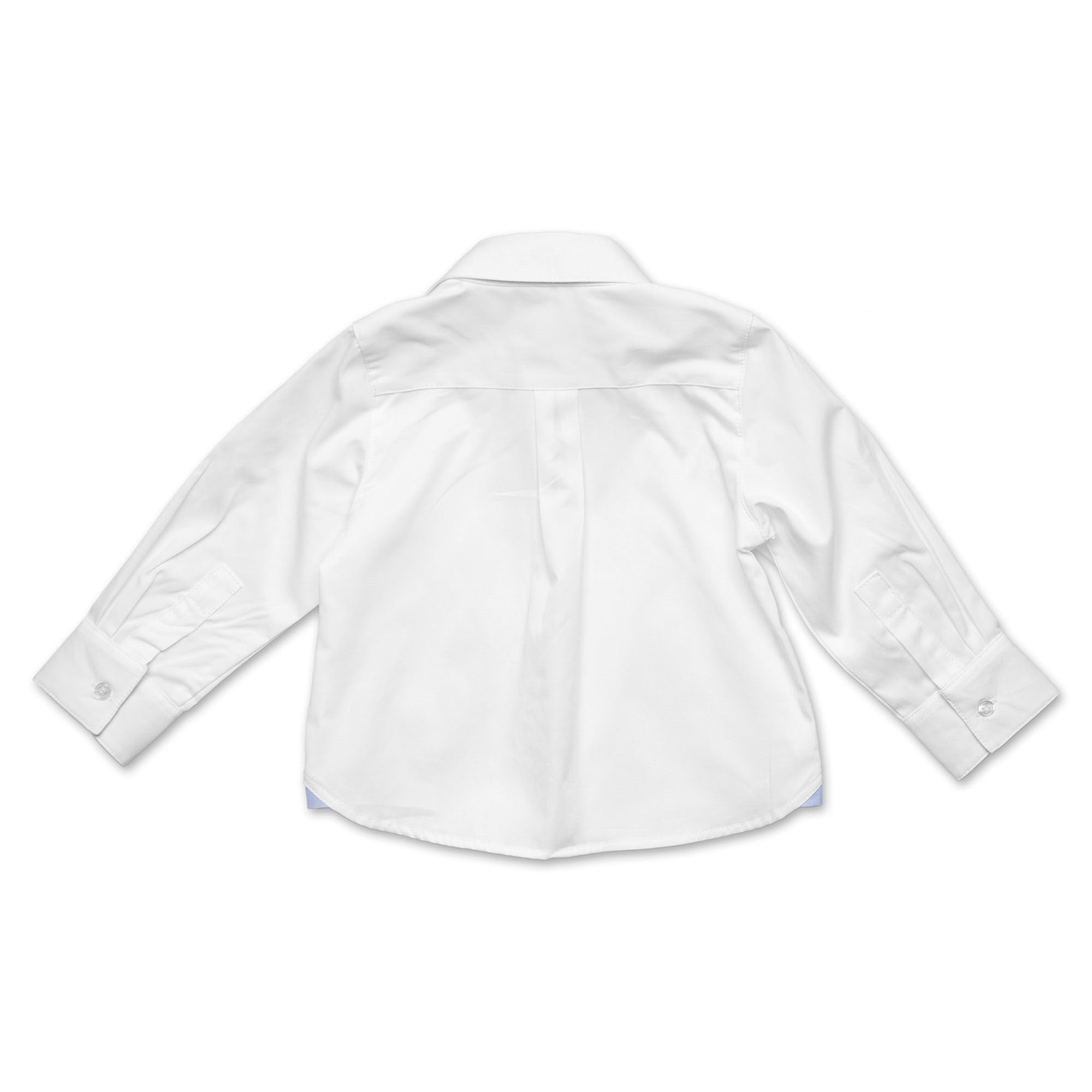 Boys White Shirt With Contrast Cuff And Collar - Cou Cou Baby