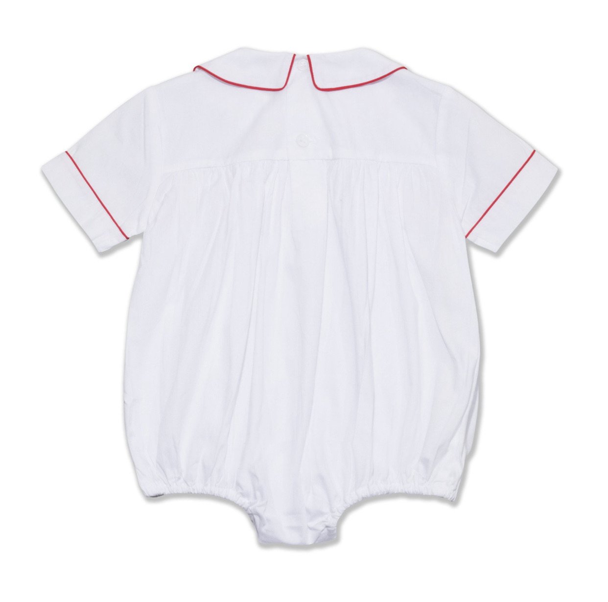 Tilly Santa Smocked Romper - Cou Cou Baby