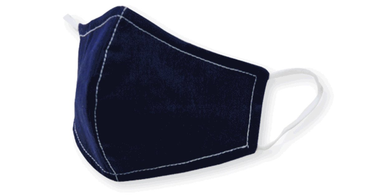Face Mask In Solid Navy - Cou Cou Baby