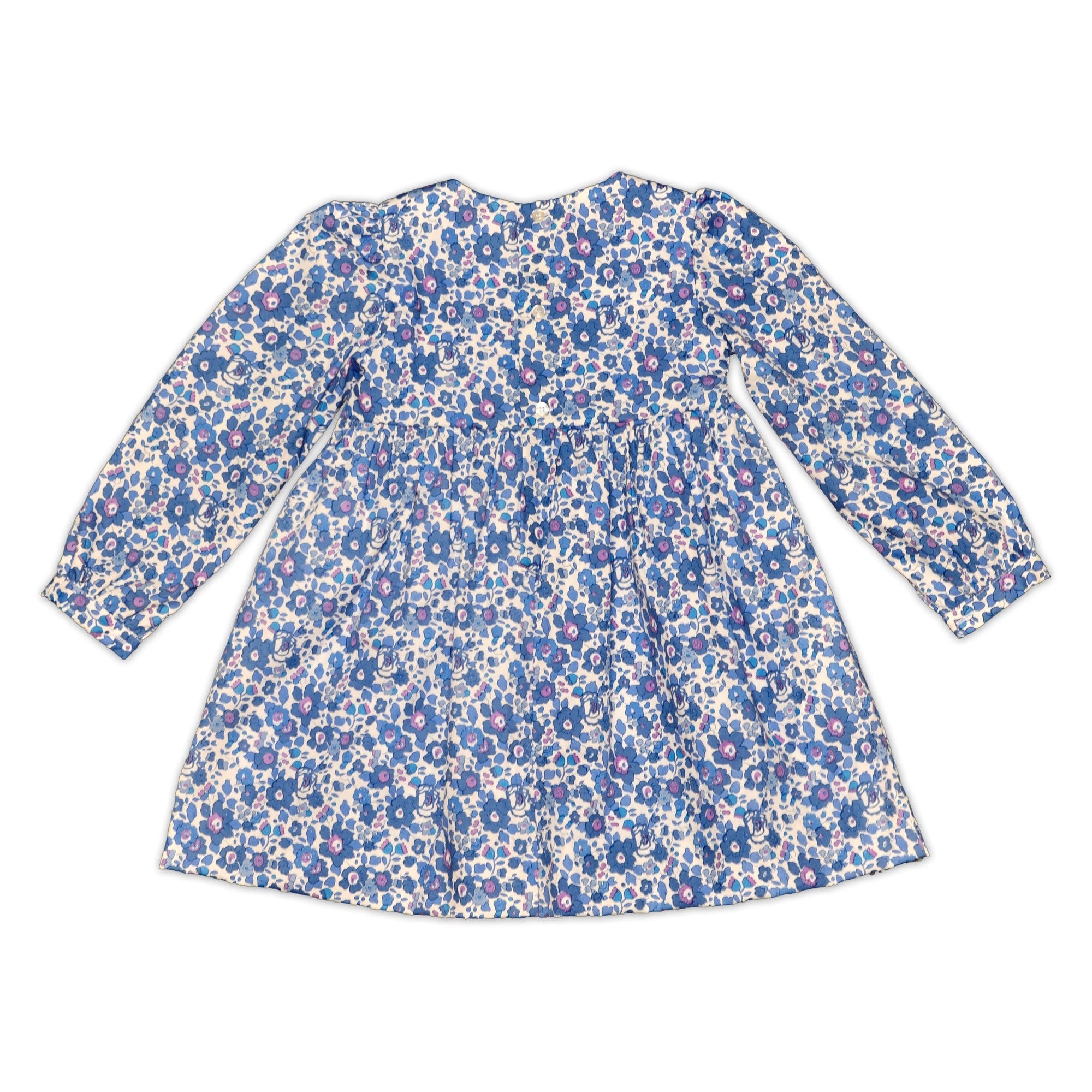 Ellie Navy And Blue Liberty Print Dress - Cou Cou Baby