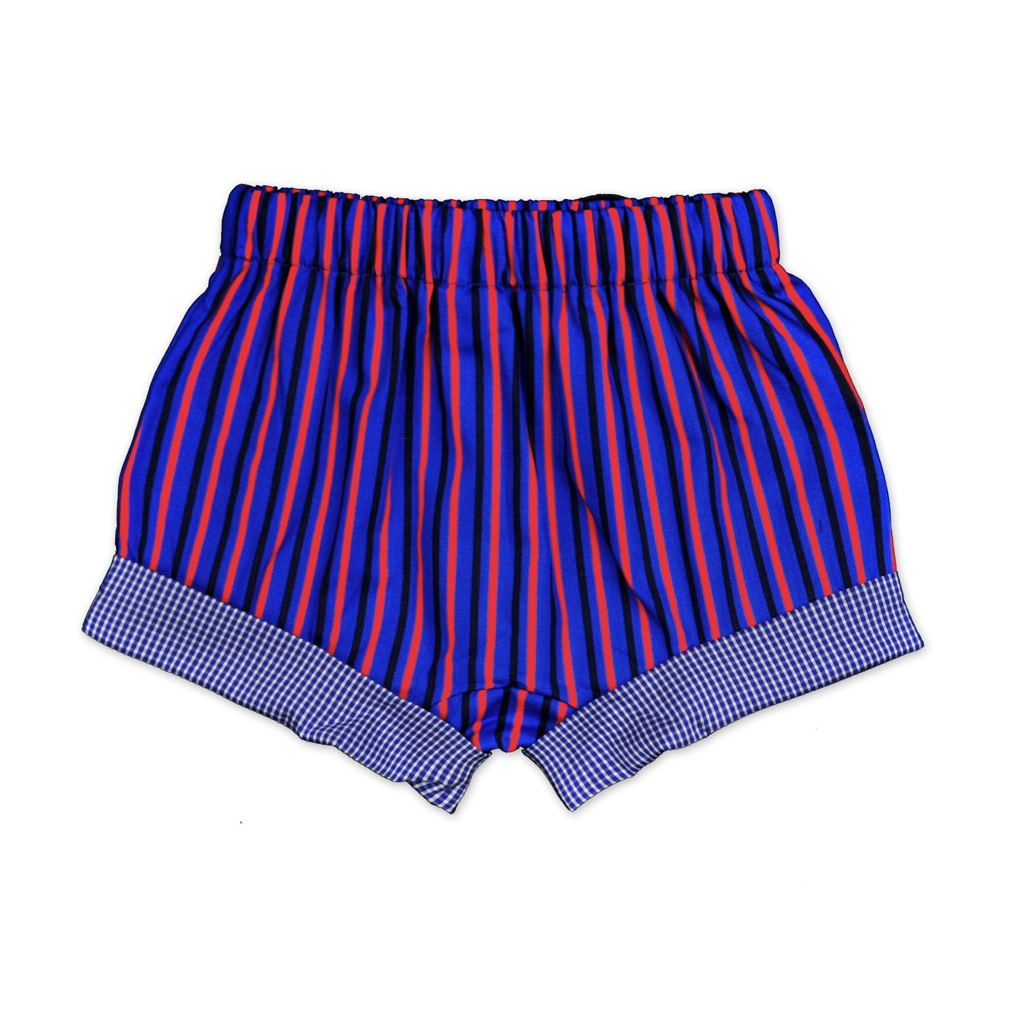 Boys Blue And Red Stripe Shorts - Cou Cou Baby