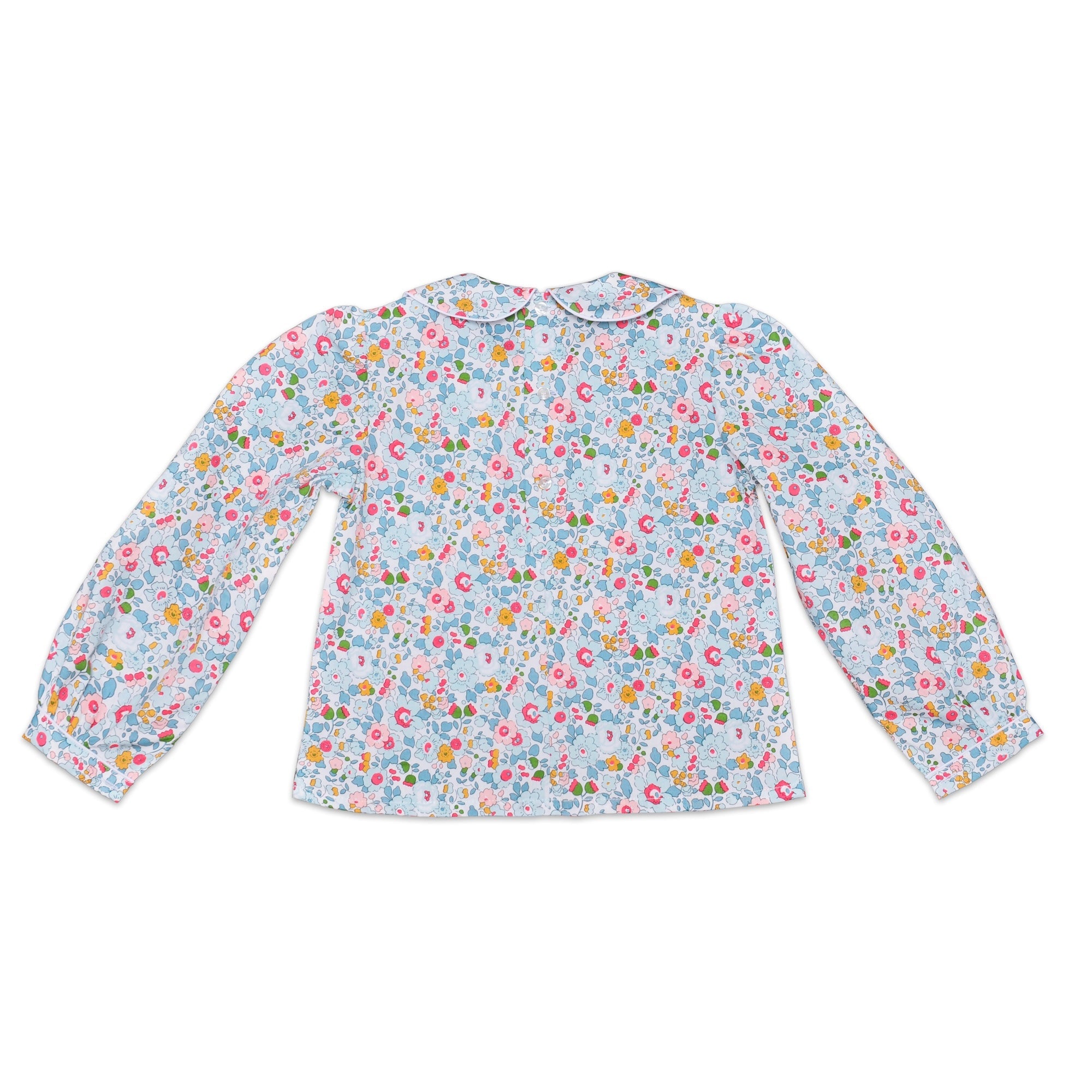 Collared Shirt In Pale Blue Liberty Print - Cou Cou Baby
