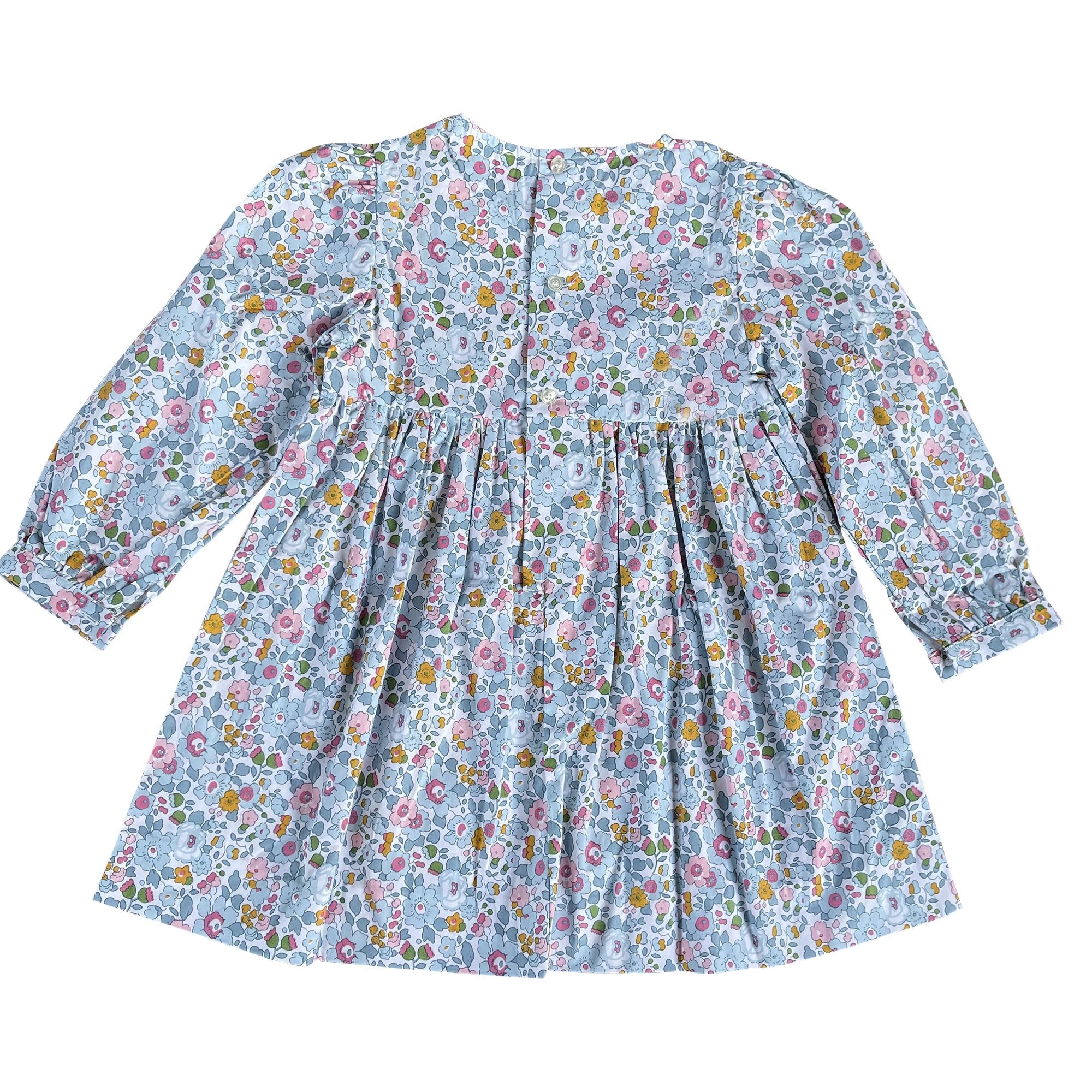 Ellie Pale Blue Liberty Print Dress - Cou Cou Baby