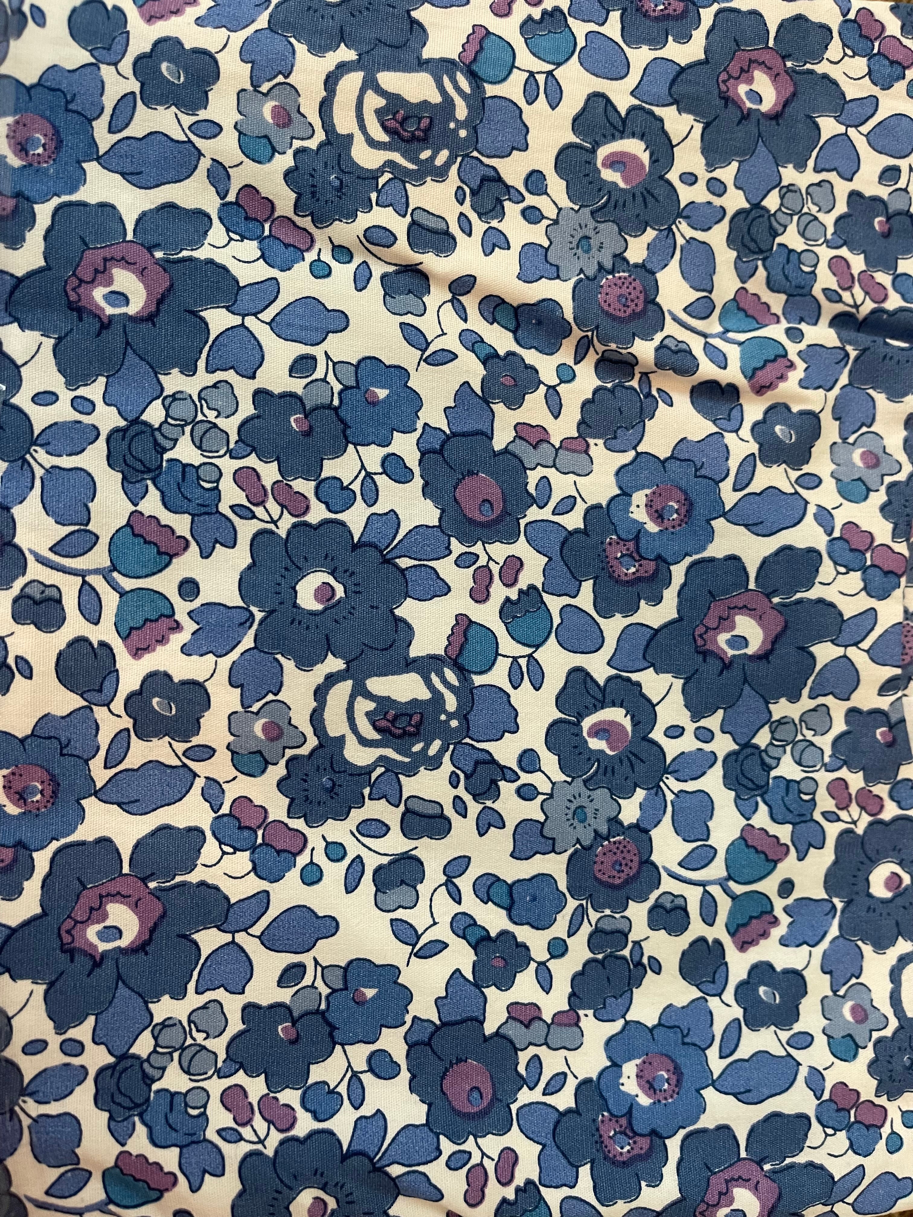 Face Mask In Navy And Blue Liberty - Cou Cou Baby