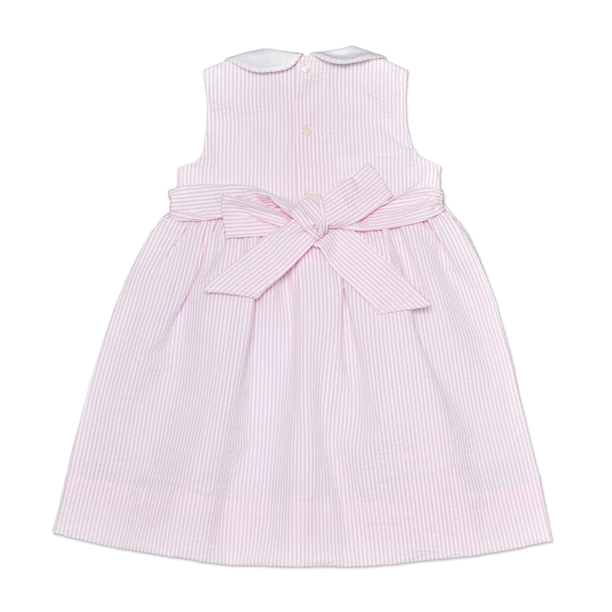 Bella Pink And White Stripe Smock Dress - Cou Cou Baby