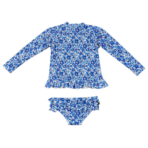 Ava Navy And Blue Liberty Swimwear Set - Cou Cou Baby