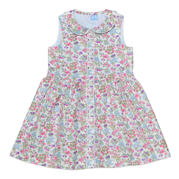 Charlotte Pink And Green Floral Dress - Cou Cou Baby