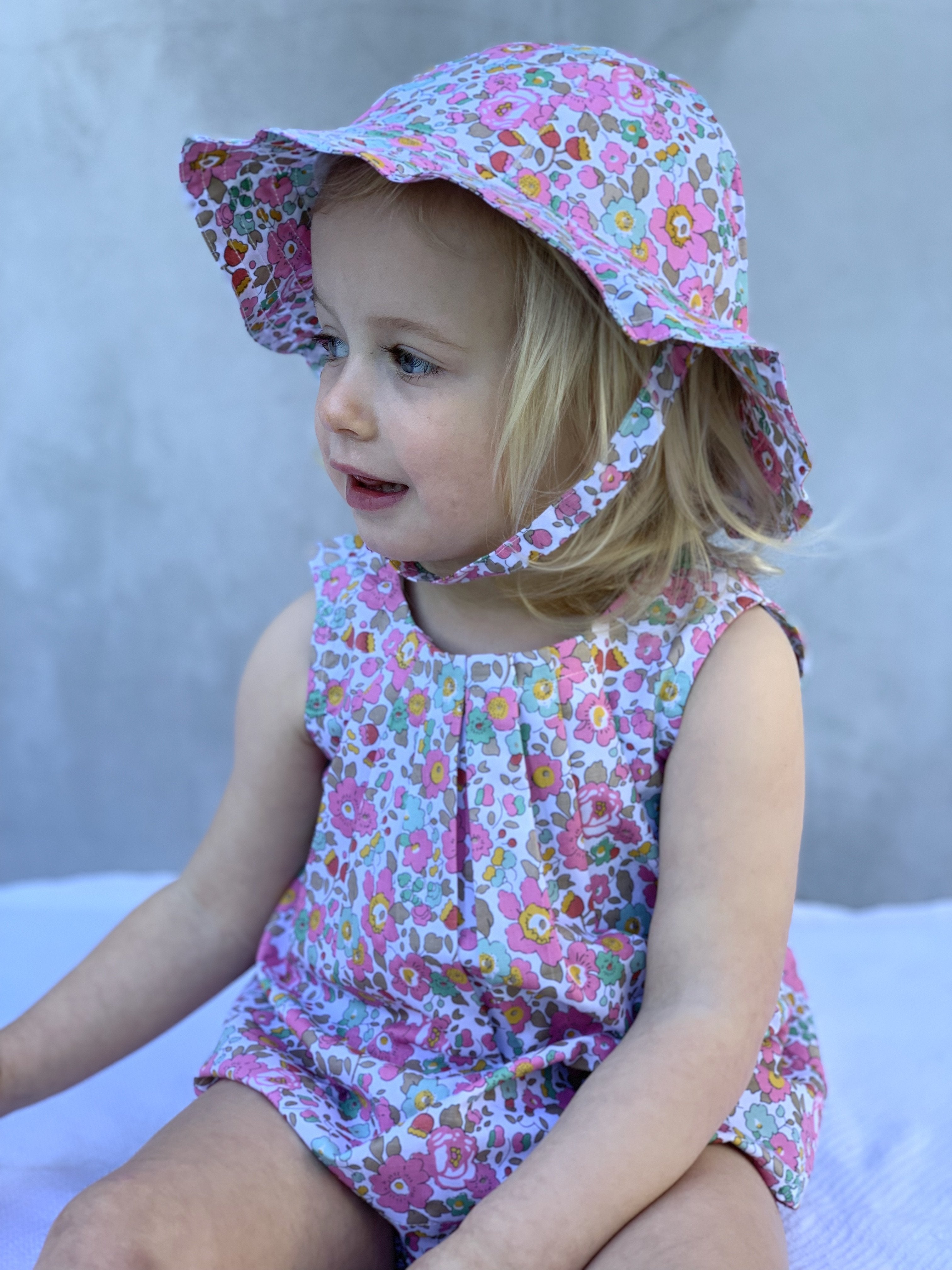 Florrie Hat In Pale Pink Liberty Print - Cou Cou Baby