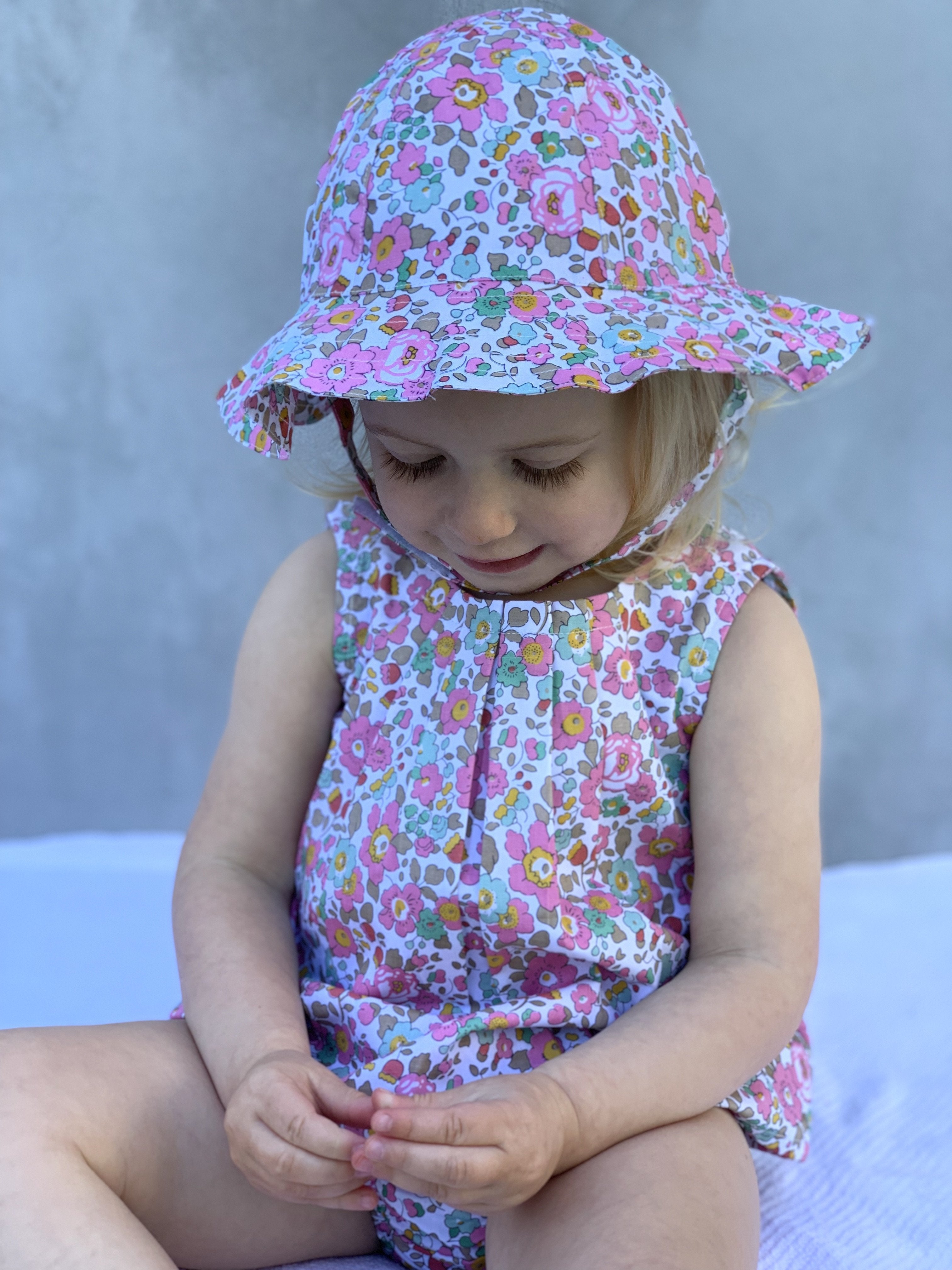 Florrie Hat In Pale Pink Liberty Print - Cou Cou Baby