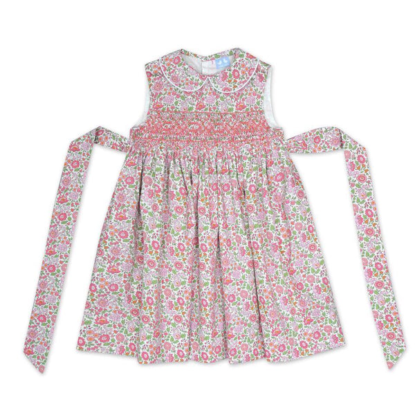 Bella Pink Liberty Print Smock Dress - Cou Cou Baby