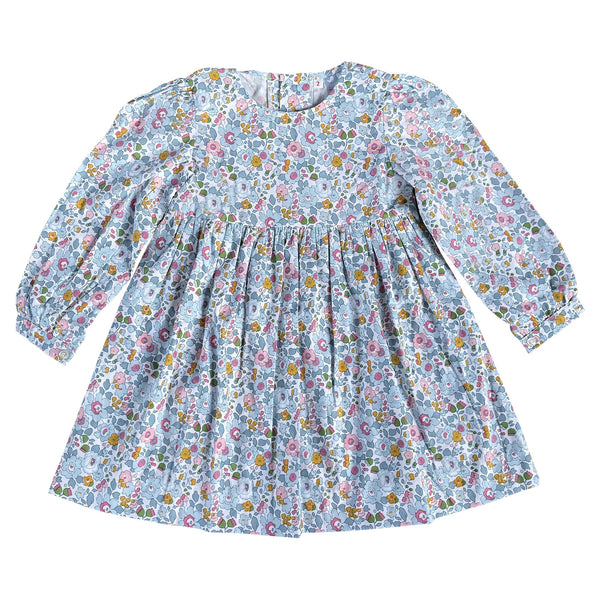 Ellie Pale Blue Liberty Print Dress - Cou Cou Baby