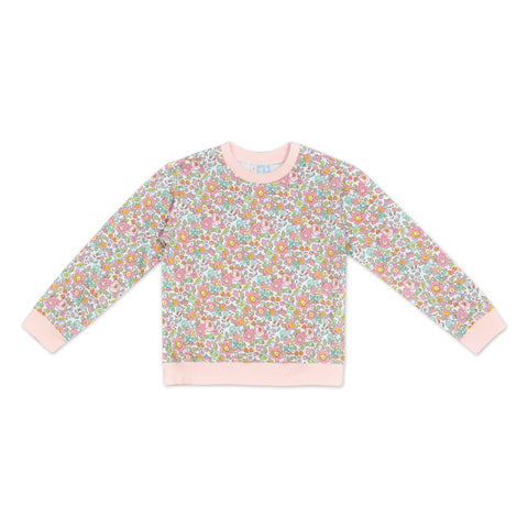 Bessie Pink Liberty Print Sweater - Cou Cou Baby