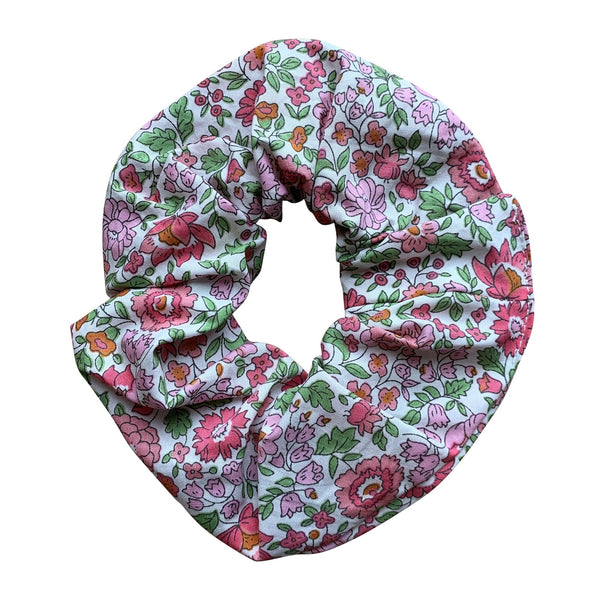 Hair Scrunchie In Pink And Green Liberty Print - Cou Cou Baby