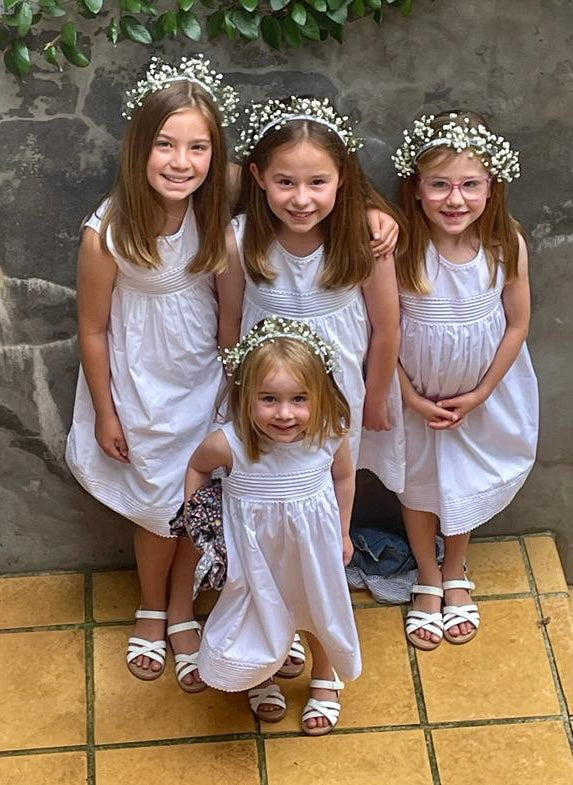 Pleated Dress In White - Made To Order - Cou Cou Baby