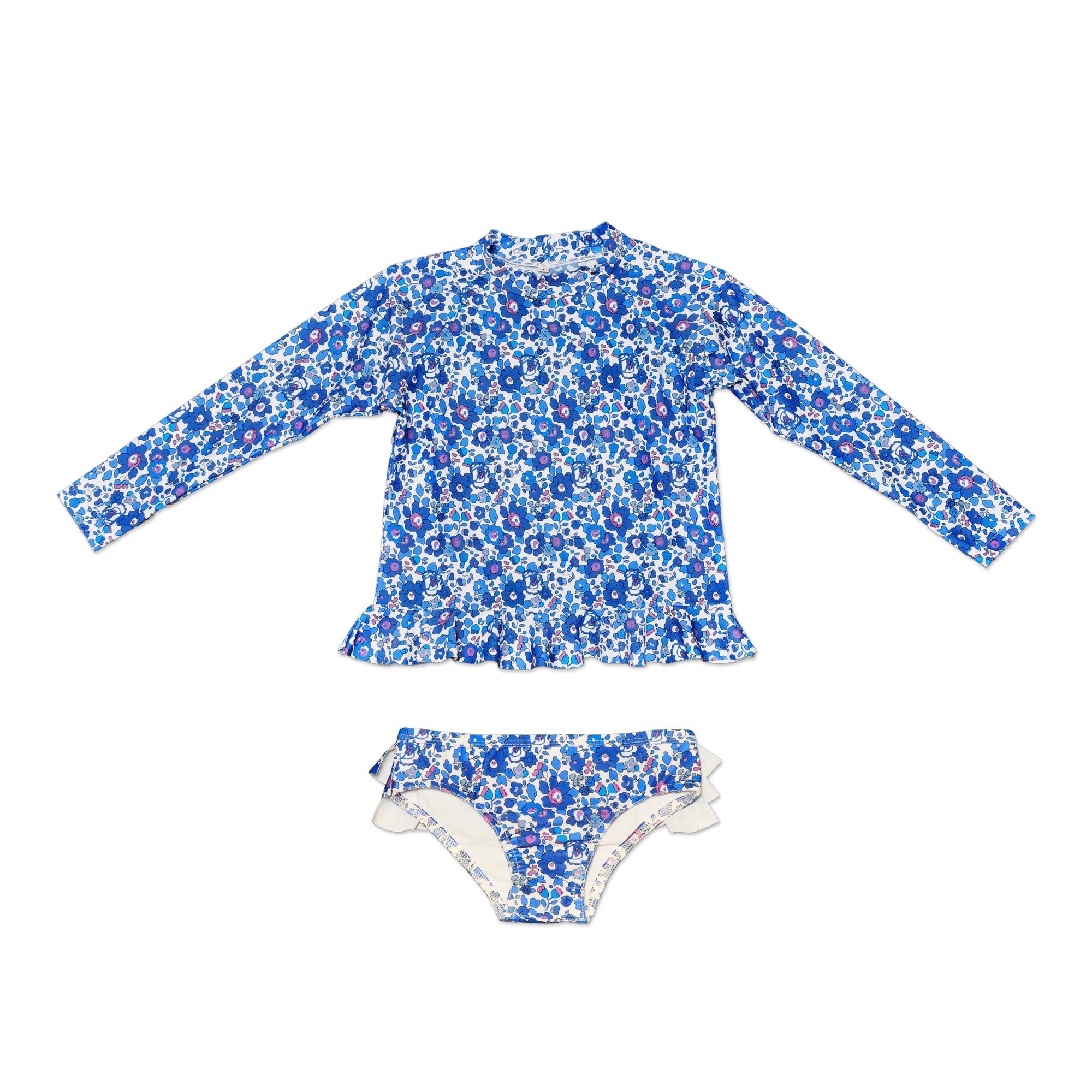 Ava Navy And Blue Liberty Swimwear Set - Cou Cou Baby