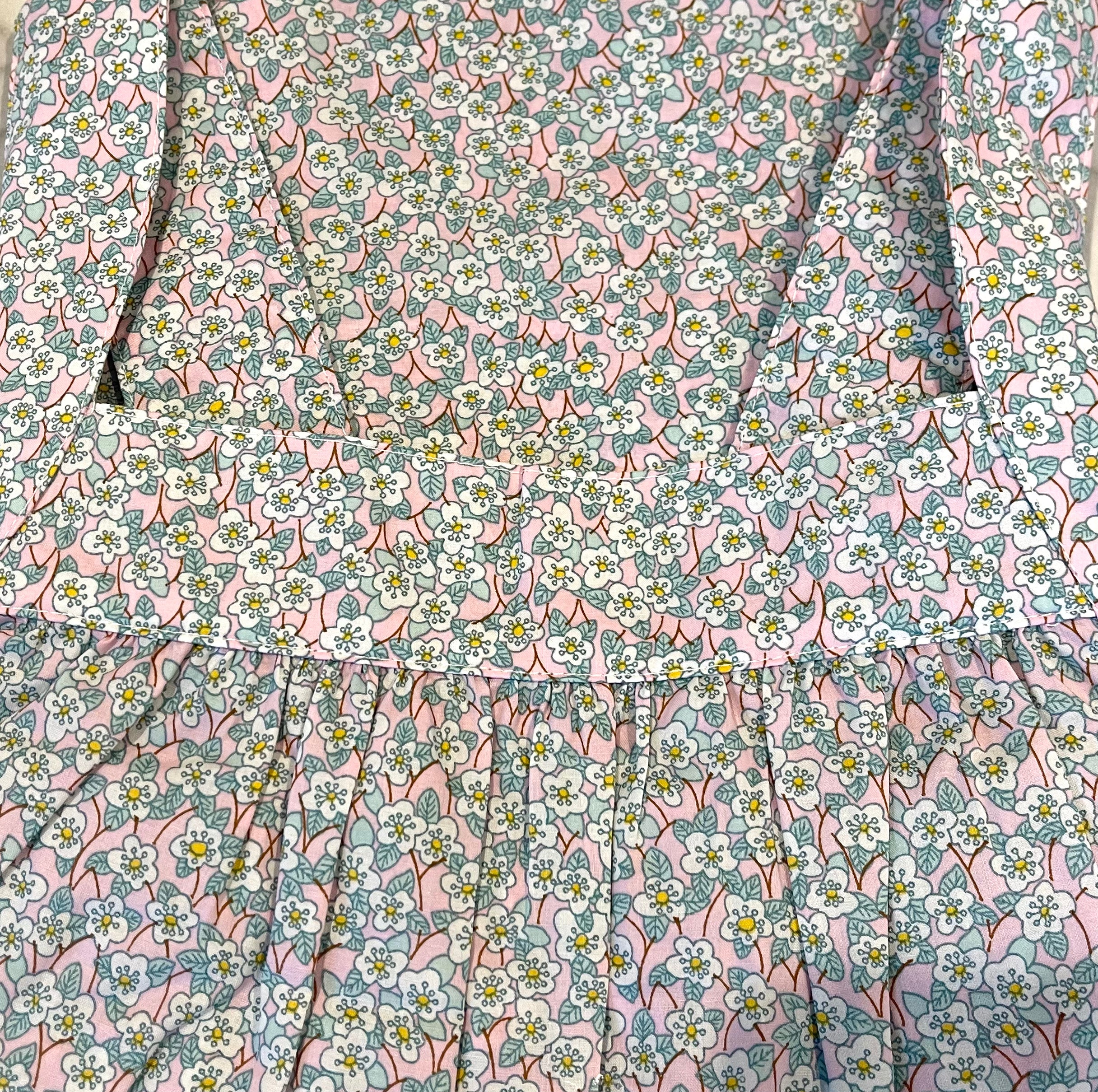 Camilla Dress In Pink And Blue Floral - Cou Cou Baby