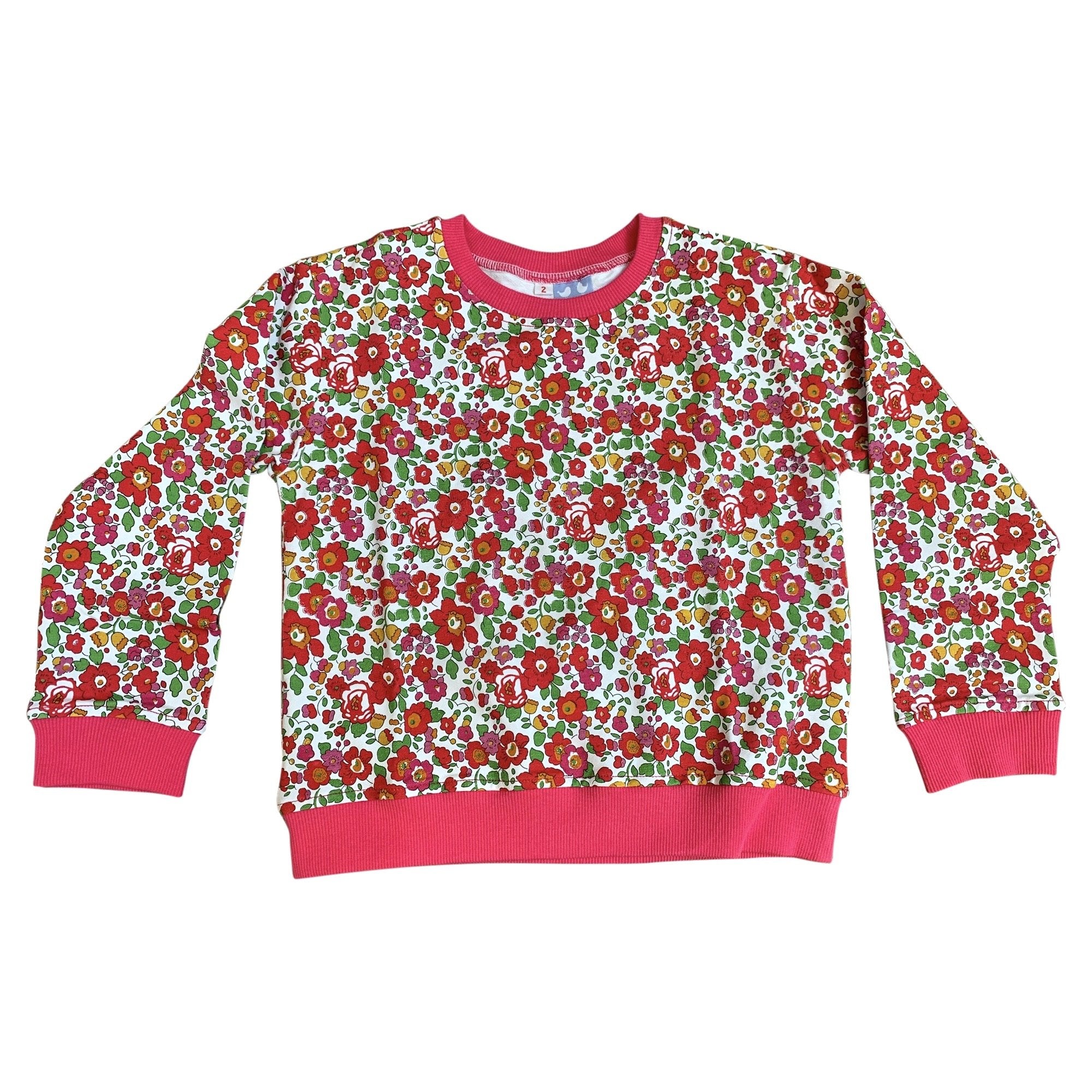 Bessie Red Liberty Print Leggings - Cou Cou Baby