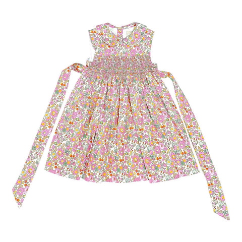 Bella Pale Pink Liberty Print Smock Dress - Cou Cou Baby