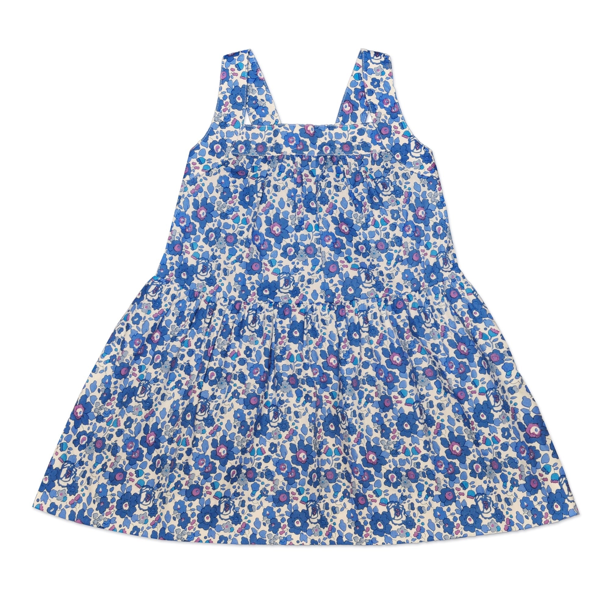 Camilla Dress In Navy And Blue Liberty Print - Cou Cou Baby