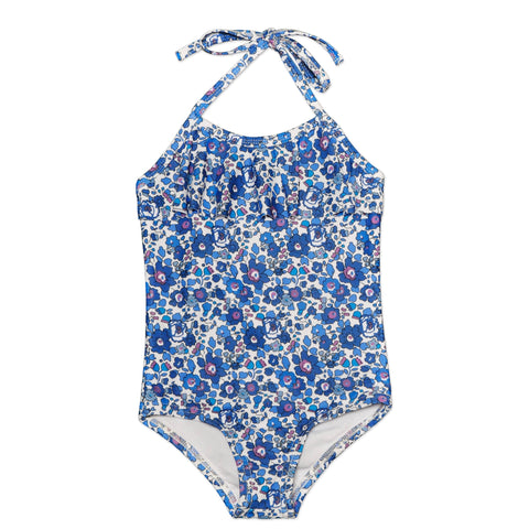 Ava Navy And Blue Liberty One Piece - Cou Cou Baby