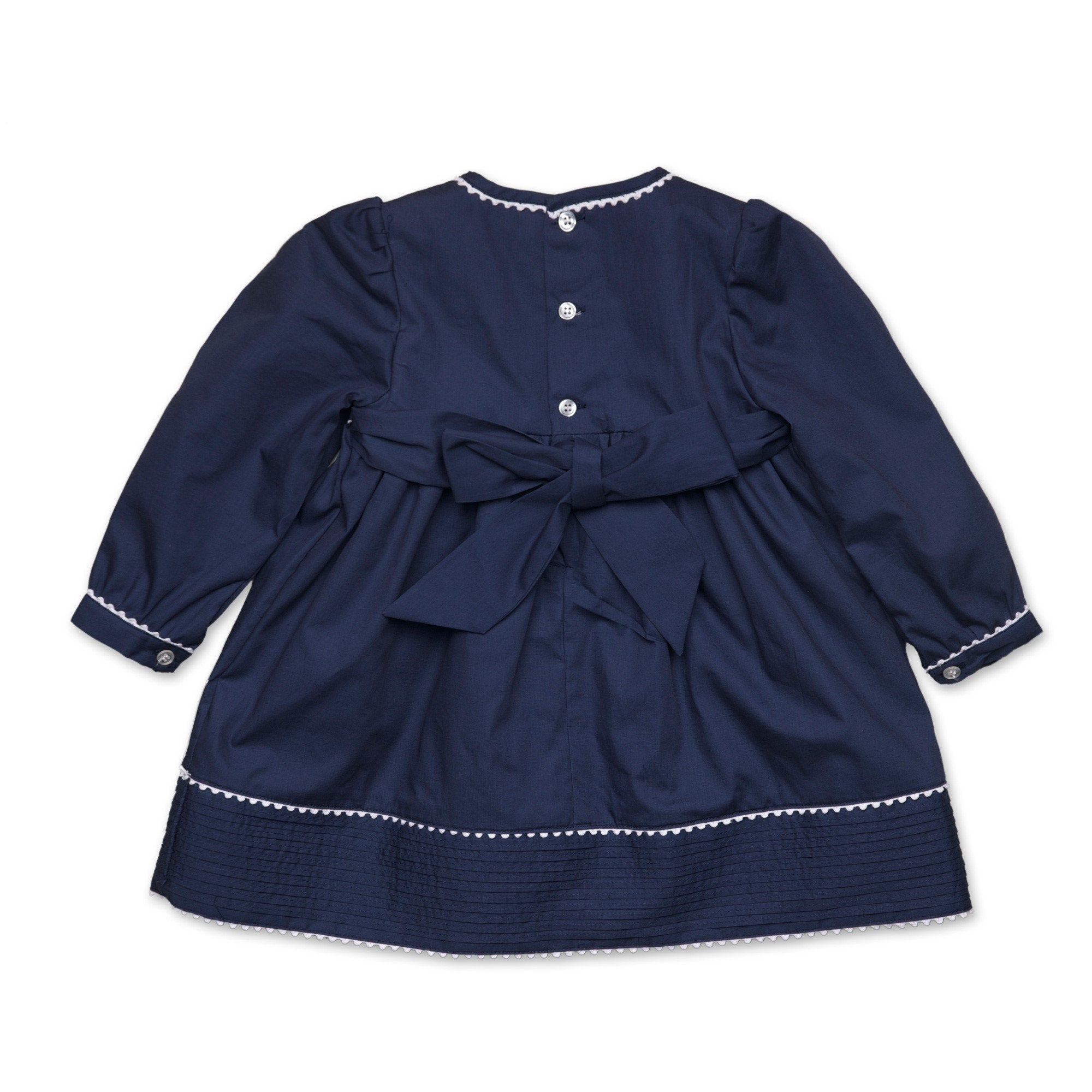 Pleated Navy Dress - Cou Cou Baby