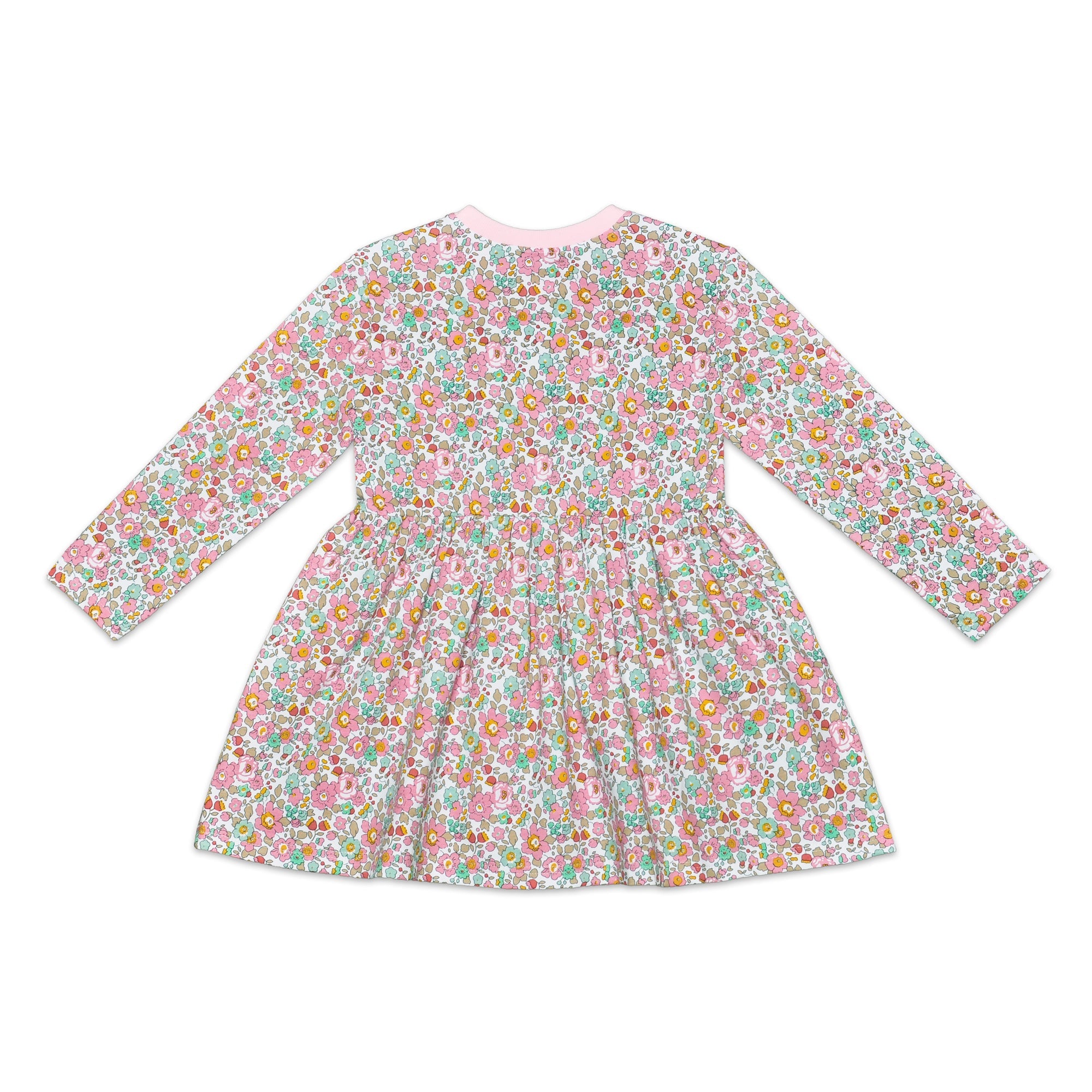 Bessie Pale Pink Liberty Print Sweat Dress - Cou Cou Baby