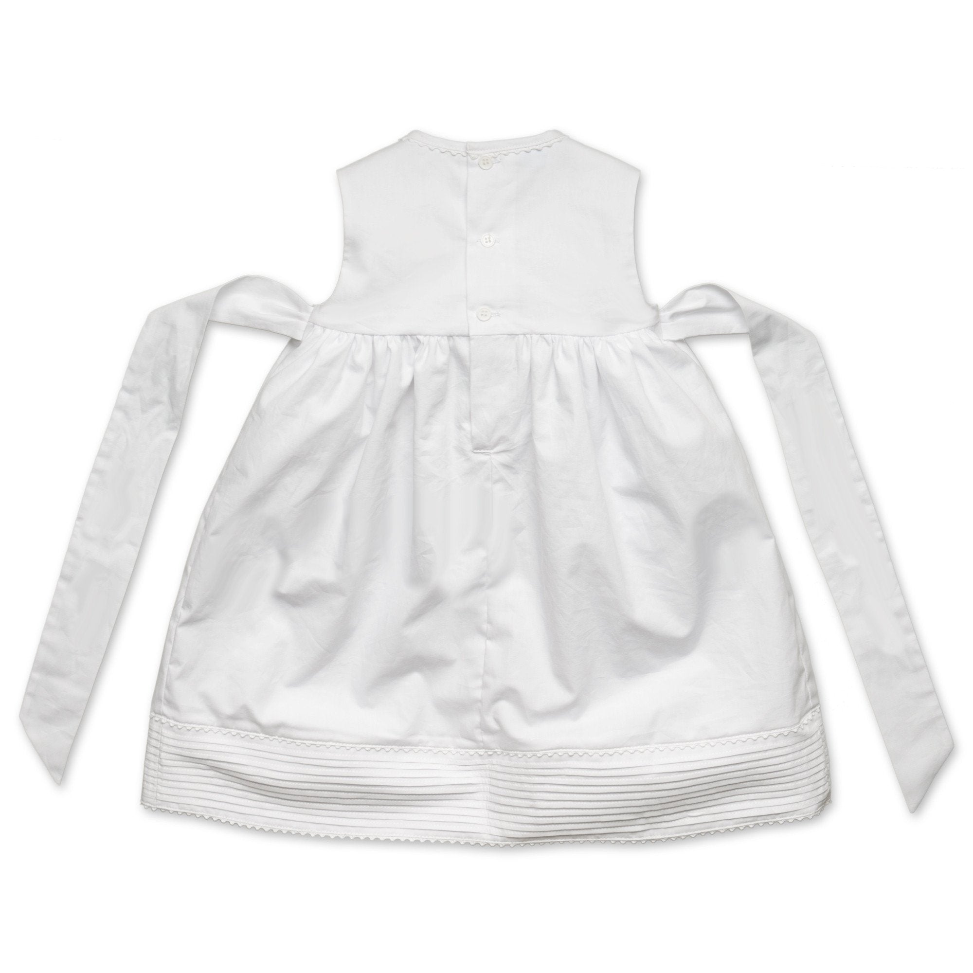 Pleated Dress In White - Cou Cou Baby