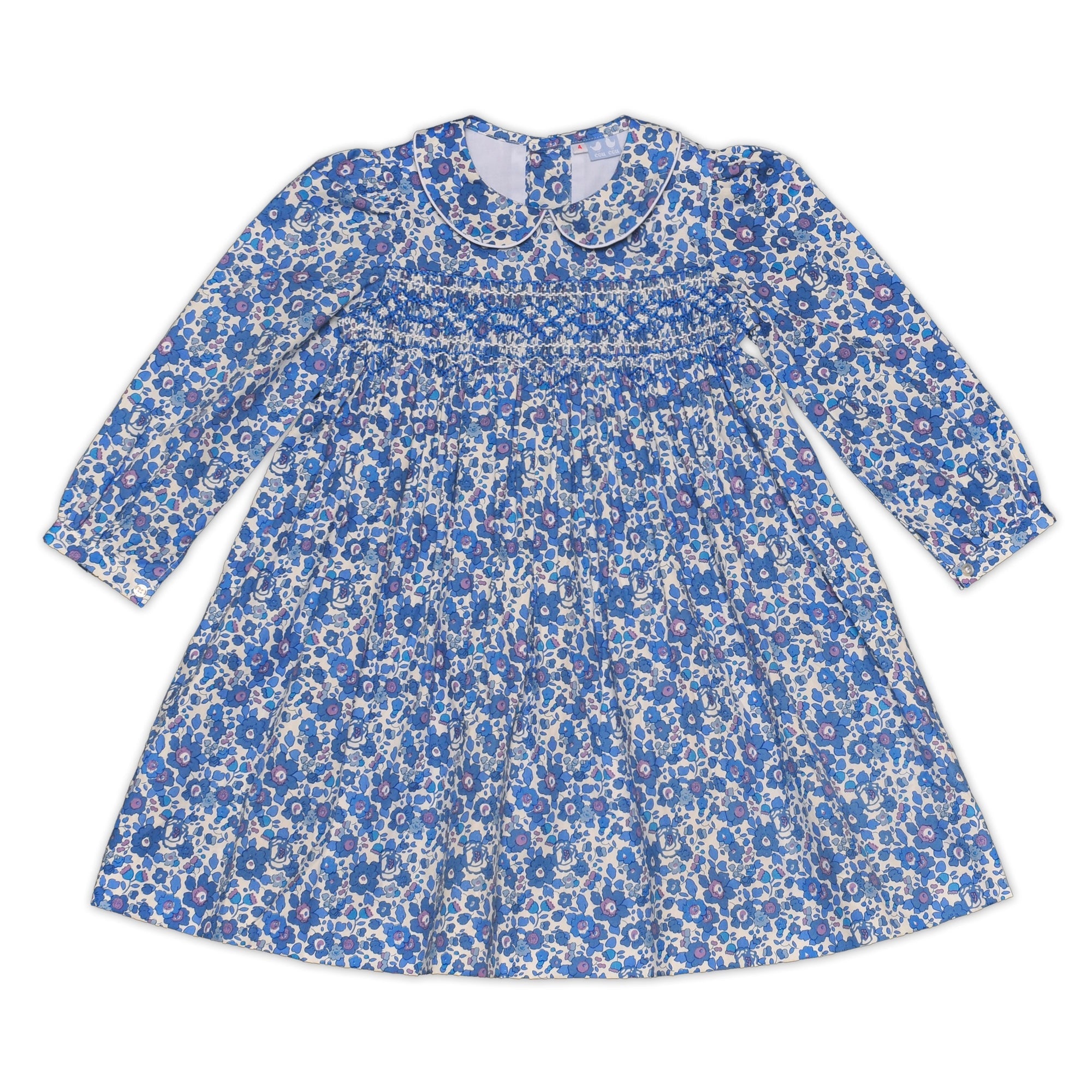 liberty smock dress Grace Navy And Blue Liberty Print Smock Dress